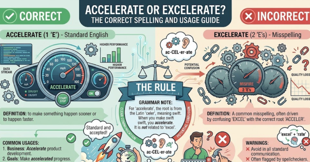 Excelerate or Accelerate: Correct Spelling Explained