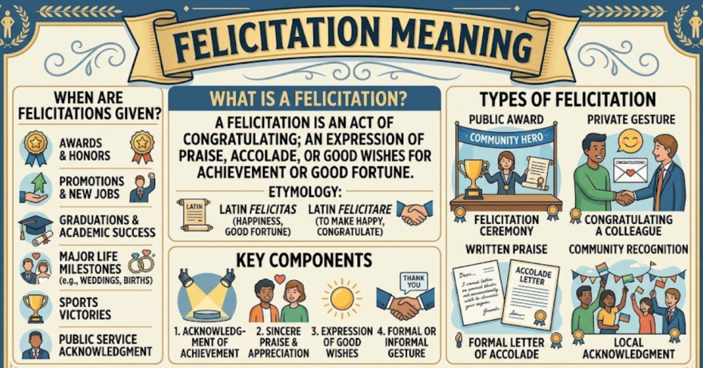 Felicitation Meaning: Definition, Uses & Examples