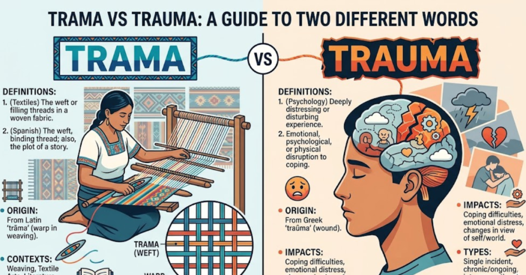 Trama vs Trauma: Meaning, Spelling, and Usage