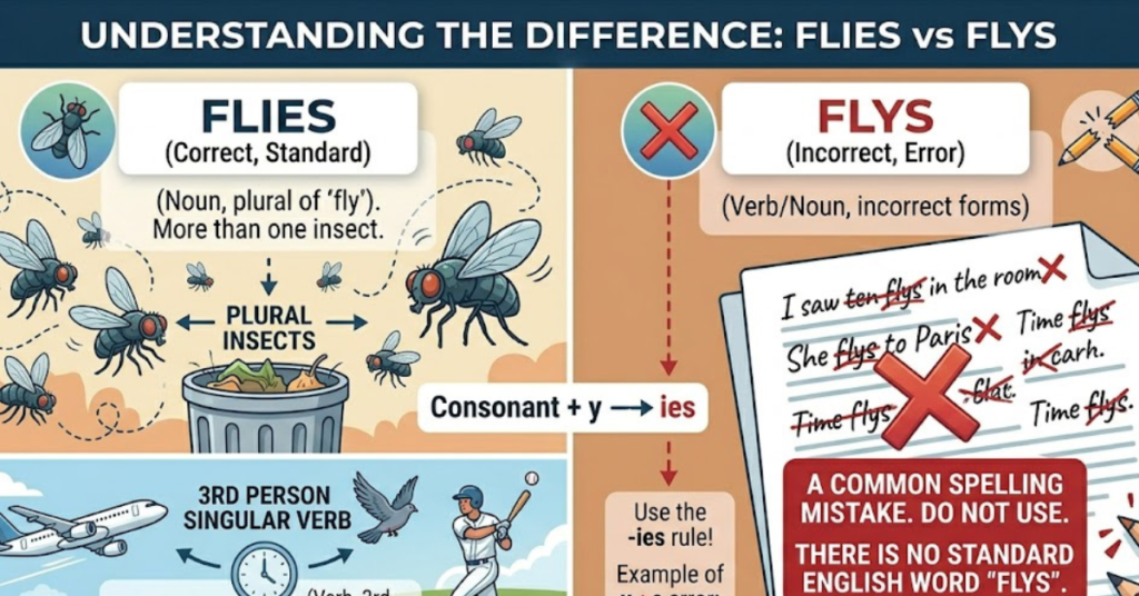 Flies or Flys: Correct Spelling, Grammar & Usage Explained