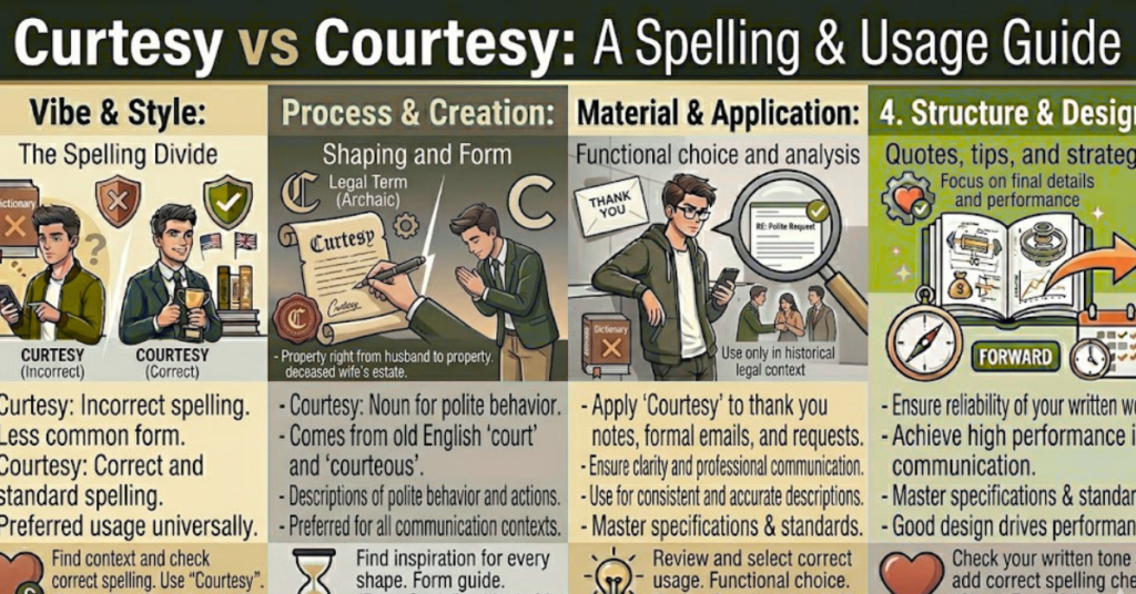 Curtesy vs Courtesy: Correct Spelling Explained