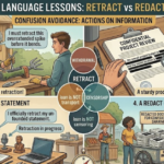 Retract vs Redact: Meaning, Differences, and Examples