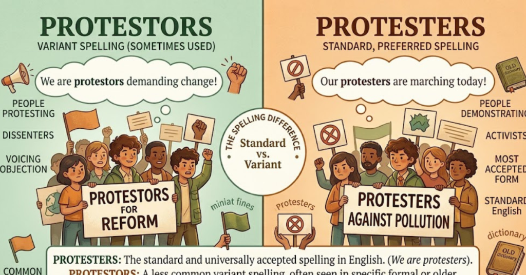 Protestors or Protesters: Spelling, Meaning, and Usage