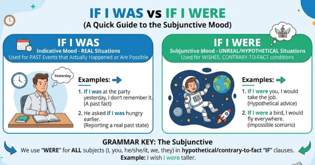 If I Was vs If I Were: Grammar Rules Explained