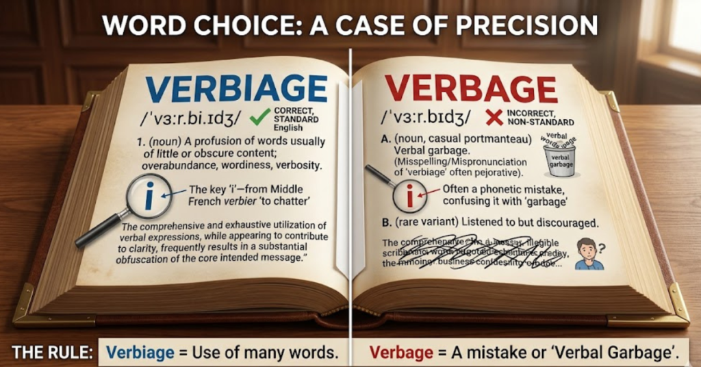Verbiage vs Verbage: Meaning and Correct Usage