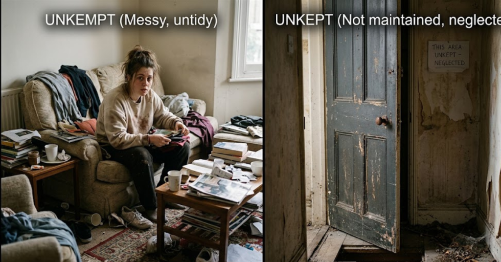 Unkempt vs Unkept: Meaning & Key Differences