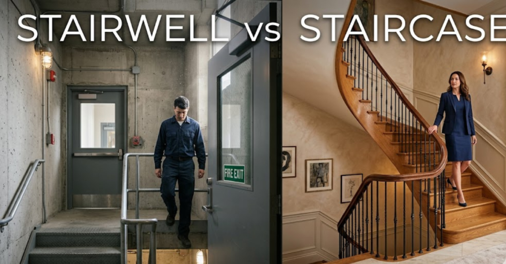 Stairwell vs Staircase: Meaning, Differences, and Usage