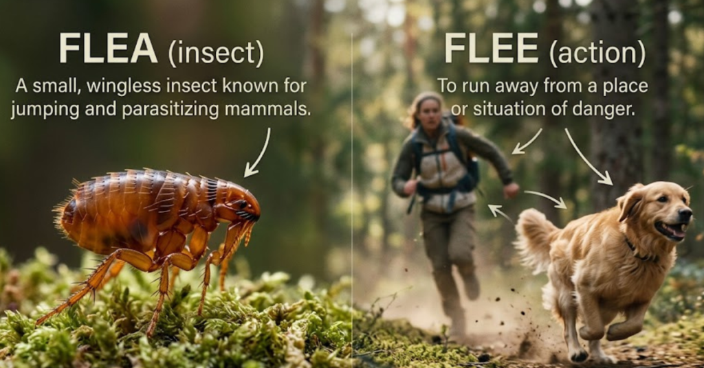 Flea vs Flee: Meaning, Difference, and Usage Explained