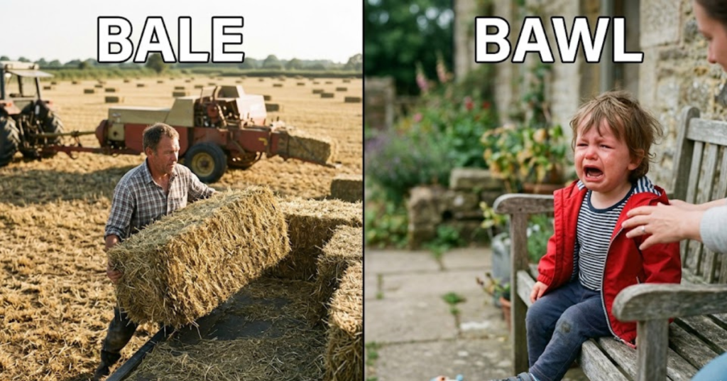 Bale vs Bawl: Meaning, Difference, and Usage