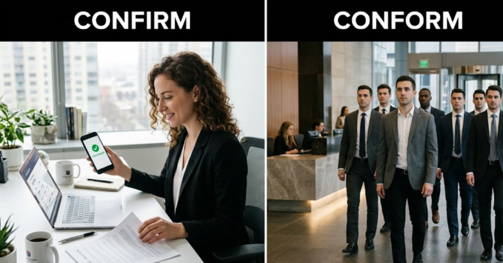 Confirm vs Conform: Meaning, Differences, and Usage