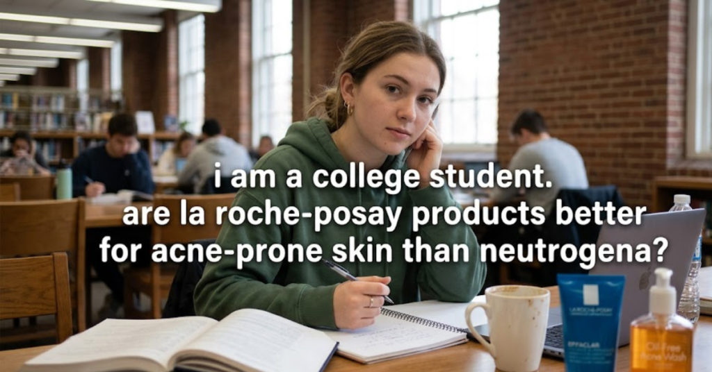 i am a college student. are la roche-posay products better for acne-prone skin than neutrogena?
